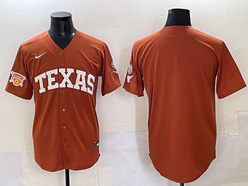 Men 2025 Texas Longhorns Blank Brown Joint Name Nike NCAA Jersey style 5->ncaa teams->NCAA Jersey